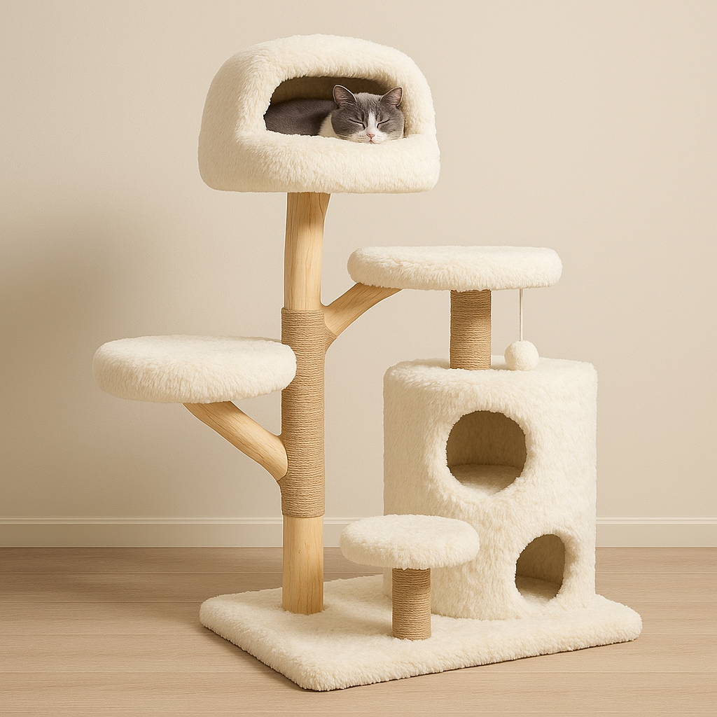 Flower Large Cat Climbing Frame Luxury Cat Tree