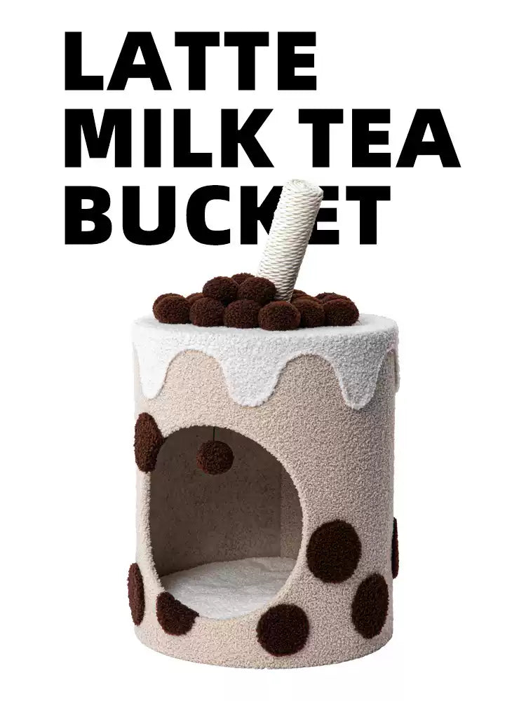 Bubble Milk Tea Bucket Cat Nest