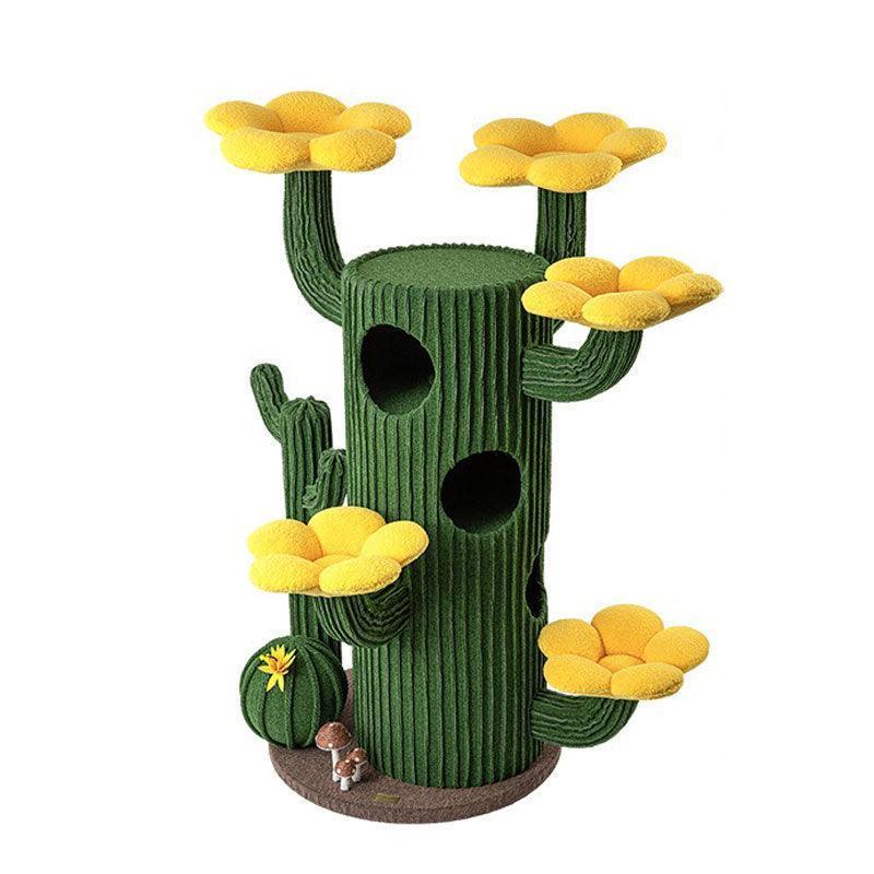 Deluxe Large Cactus Solid Cat Tree Climbing Frame