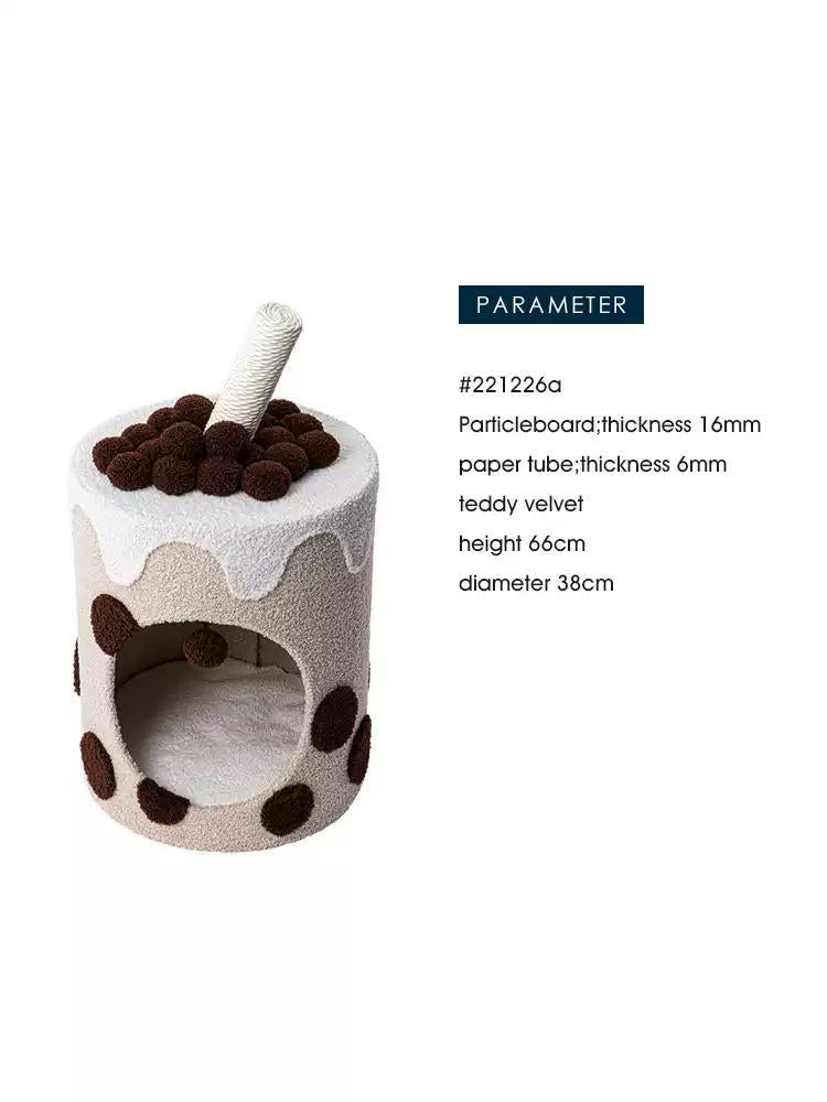 Bubble Milk Tea Bucket Cat Nest