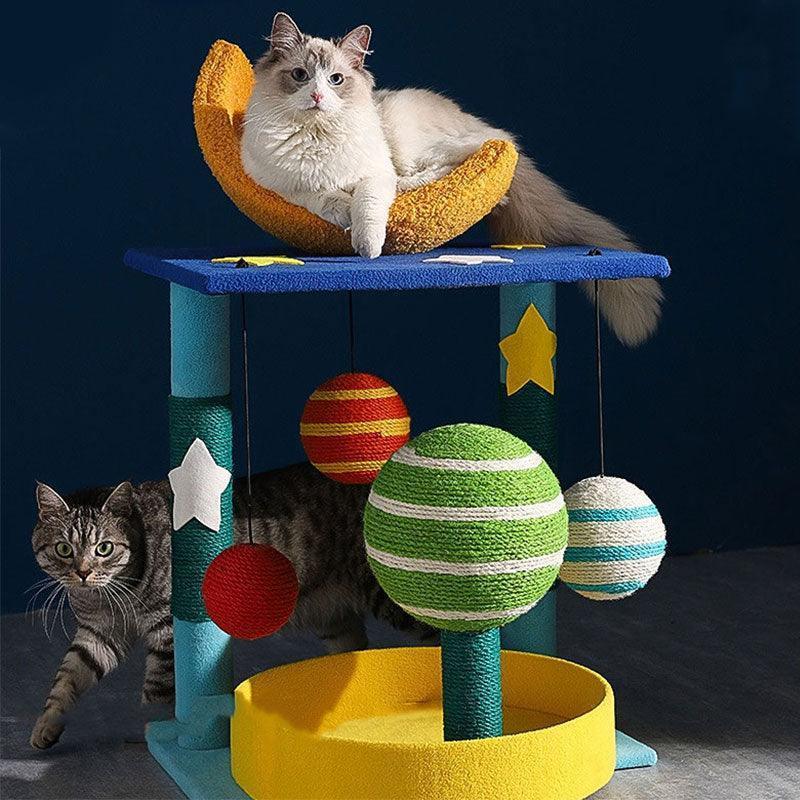 Planets Cute Cat Climbing Frame Tower Tree