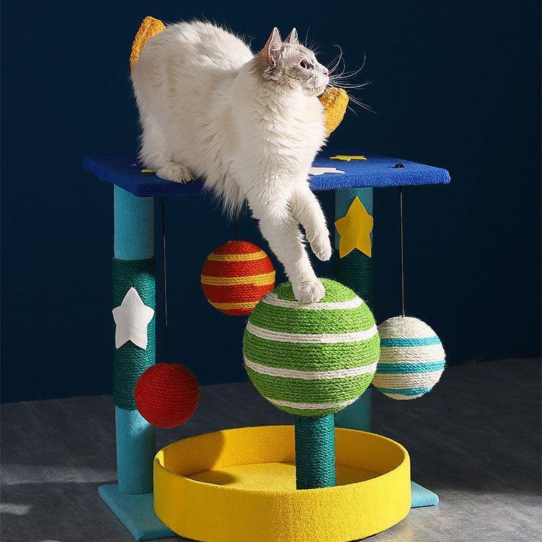 Planets Cute Cat Climbing Frame Tower Tree